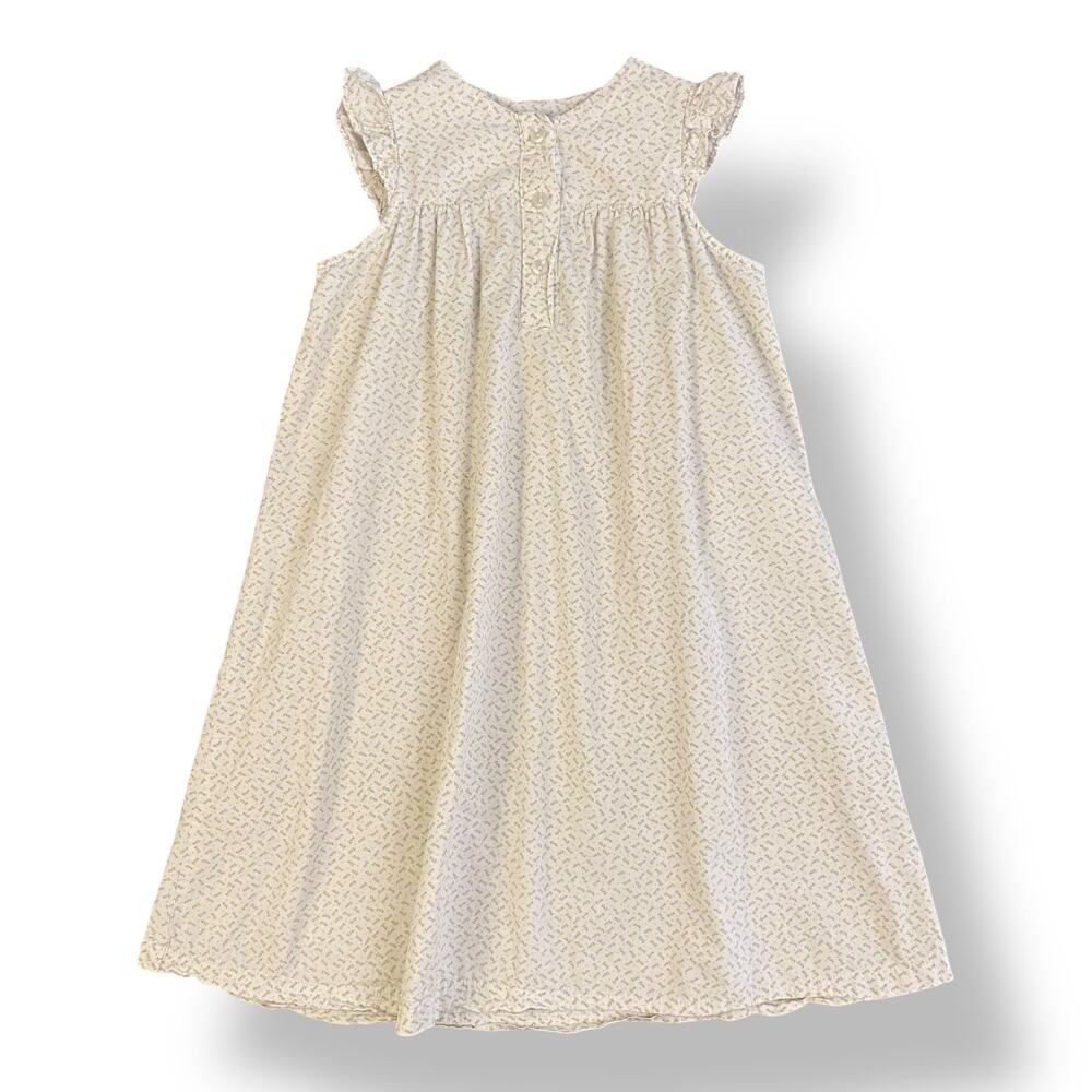 Red‎ Beans Girls Floral Buttoned Dress Size 6 White Purple Boho Cottagecore